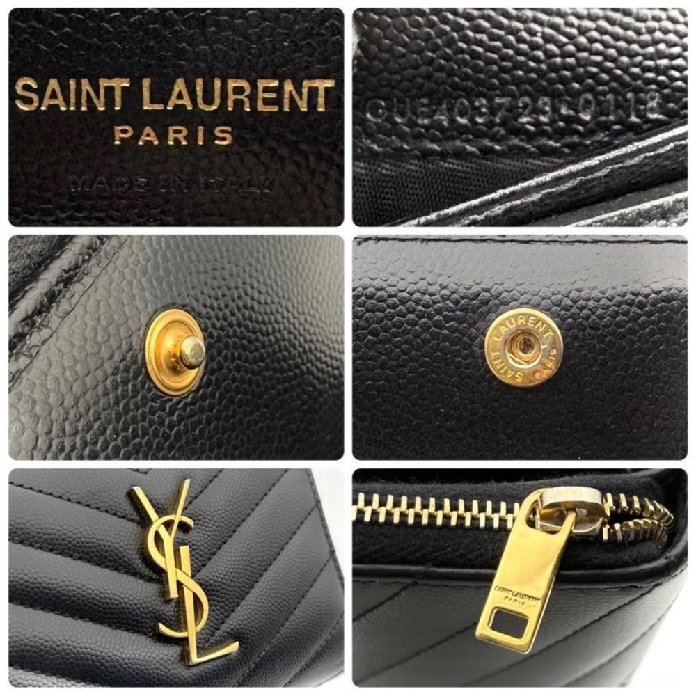 YSL Black Quilted Wallet - Picture 10 of 11
